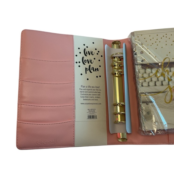 Carpe Diem A5 Planner Box Set W/Inserts Large Agenda 6 ring Binder "BLUSH" Pink - Picture 3 of 10